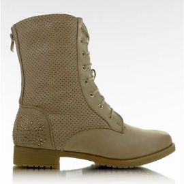 C069 khaki åbne støvler