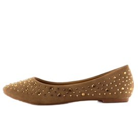 Ballerinaer med cubic zirconia A909 khaki