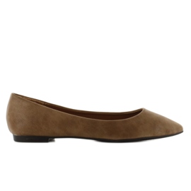 Ballerinaer med glatte spidse tæer HY-1505 khaki