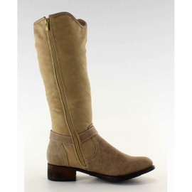 Støvler støvler lår 7585-1 beige