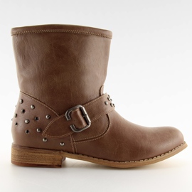 Støvler med nitter 8816SL khaki brun flerfarvet