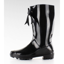 Galoshes med bundet bue B16D sort