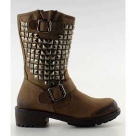 Biker støvler B025-2 khaki