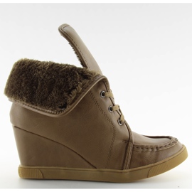 Snørestøvler 08134 khaki brun flerfarvet