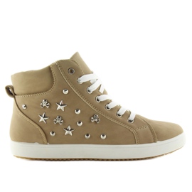 Sneakers med nitter 6016 brun