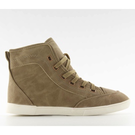 Rektangulære mesh sneakers 8532 kaki khaki