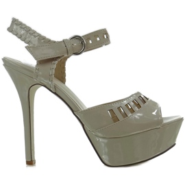 Højhælede sandaler 1297-Bu beige