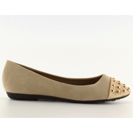 Ballerinaer med glitter 902-59 khaki