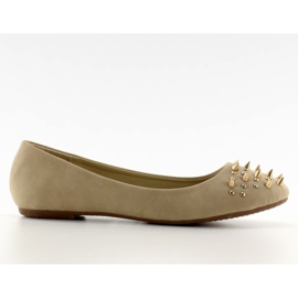 Ballerinaer med studs HU926 khaki