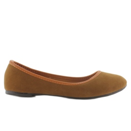 Ballerinaer med trim A310 kamel brun