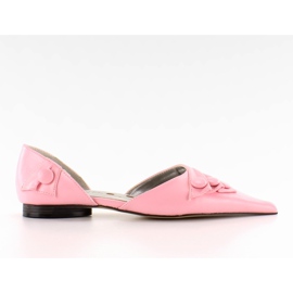 Tøfler med knapper 39029-8A pink lyserød