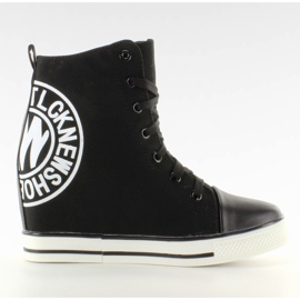 Sneakers med linnedstempel TL251 sort