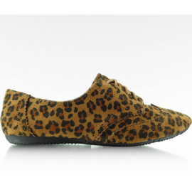 Klassiske blonder-up jazzsko fra Leopard brun