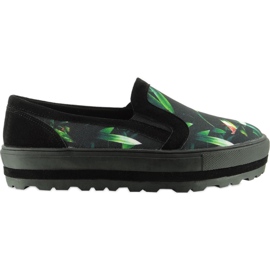 Slip on new style A947 sort flerfarvet grøn
