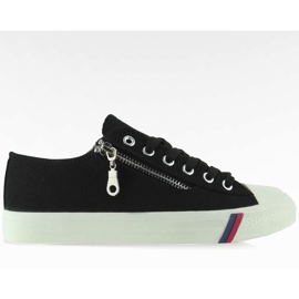 Classic lærred sneakers D583 sort