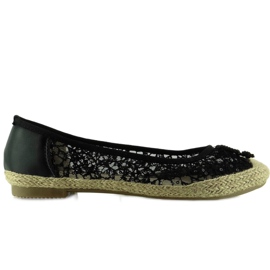 Blonde espadriller L99163 Sort