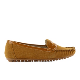 Dame ruskind loafers BLZ-06 camel brun