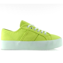 Højsålede sneakers Fluorescerende grøn