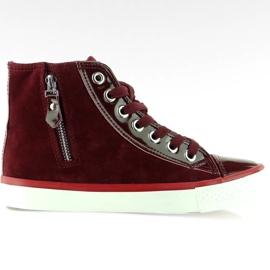 Velvet sneakers af BKA-88 Wine Red flerfarvet