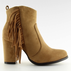 Cowboy støvler med frynser A-238 Camel brun