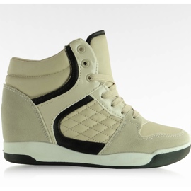 Suede-korn sneakers BKA-127 abrikos brun flerfarvet
