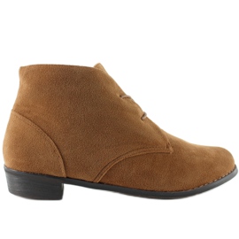 Ruskindssko med snøre A-27 Camel brun