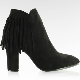 Ankelstøvler med AF8647 Black kvaster sort