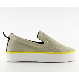 Iriserende slip-on med W-3004 Gold hælrem gylden