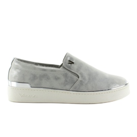 Slip-on med metallisk kant 786 Grå