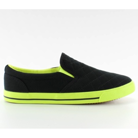 Vatteret bomuld slip-on H537 Sort
