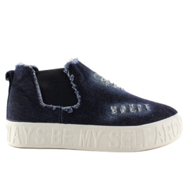 High-top sneakers Z-5 Navy prægede påskrifter marine blå