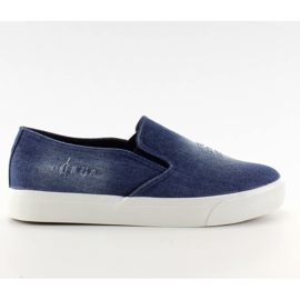 Denim slip-on sneakers K-89 D. blå marine blå