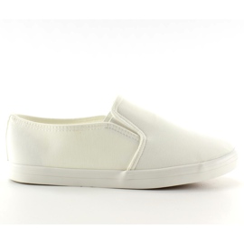 Materiale slip-on sneakers 1-98 Hvid