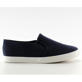 Materiale slip-on sneakers 1-98 Navy Blue marine blå