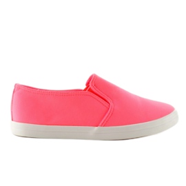 Materiale slip-on sneakers 1-98 ROSE- Rød lyserød
