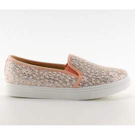 Lace slip-on pasteller XIN07P Pink lyserød