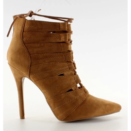 Snørestøvler med ankelstøvler 11048 Camel brun