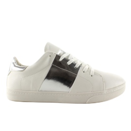 Sneakers med metalliske sider G130 Sølv grå hvid