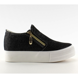 Jeans slip på NG621 sort kile