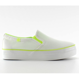 Slipony på dobbeltsål GF-41 White hvid