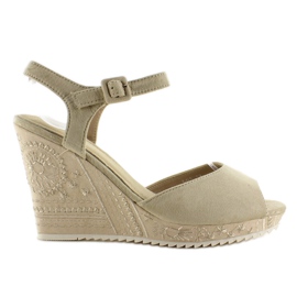Kilesandaler med broderi R93 Beige