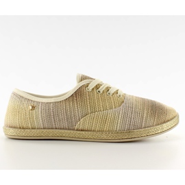 Stilfuldt oxford skyggefulde Beige sneakers