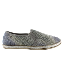 Stilfulde slip-on sneakers i grå skygge blå