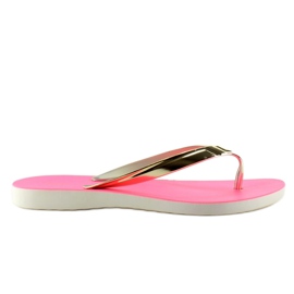 Flip-flops Gold Stripe Pt79 lyserød gul