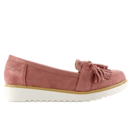 Dame ruskind loafers 6043 Pink lyserød