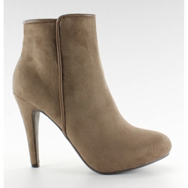 Suede høje hæle SAS-8F8534 brun