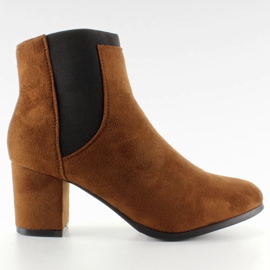 NC Ankelstøvler lavhæl NC18 Camel brun