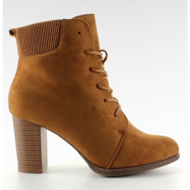 Blonder-up ruskindstøvler C306 Camel brun