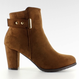 Støvler med gyldent spænde XD-08 Camel brun