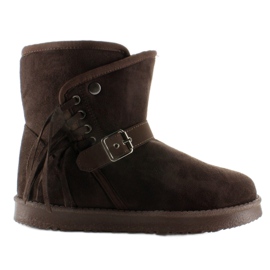 Dameemusy med frynser K1661504 Marron brun
